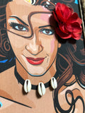 MeduSirena the Fire Eating Mermaid, Ltd Ed Gravel Art Panel
