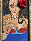 MeduSirena the Fire Eating Mermaid, Ltd Ed Gravel Art Panel