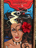 MeduSirena the Fire Eating Mermaid, Ltd Ed Gravel Art Panel