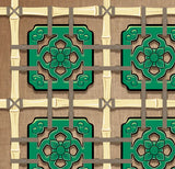 Chinese Tile Shower Curtain