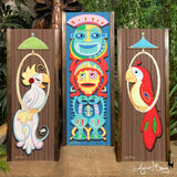 In the Tiki Room - Gravel Art Triptych