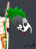 Bad Cat Christmas Swizzle Sticks