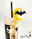 Moon and Bat Swizzle Sticks