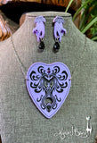 Haunted Mansion Planchette Necklace and Victorian Hand Earrings