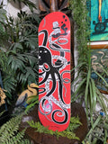 Octopus Skate Deck - Artist Remarqued, Black on Red