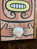Tonga with Shell - Brown Gravel Art Panel