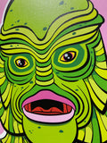 GillMan Triple Feature Giclée Canvas Art Print - Pink