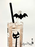 Moon and Bat Swizzle Sticks
