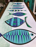 Atomic Fish Gravel Art - Green and Blue