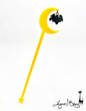Moon and Bat Swizzle Sticks