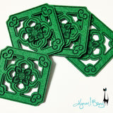 Jade Tile Coaster / Chinese Tile Coasters