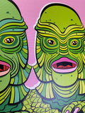 GillMan Triple Feature Giclée Canvas Art Print - Pink