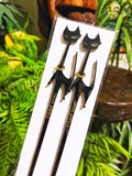 Black Cat Swizzle Sticks