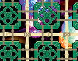 Chinese Tile Shower Curtain