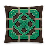 Chinese Tile Premium Stuffed Pillow