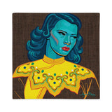 Turquoise Girl Premium Pillow Cover