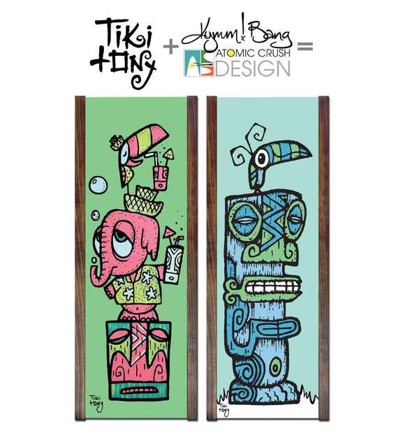 Tiki tOny Ltd Ed Gravel Art Panel