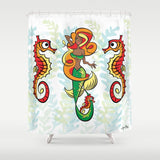 Retro Mermaid Shower Curtain
