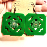 Minimalist Chinese Tile Earrings