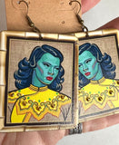 Turquoise Girl Framed Earrings