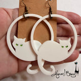 Large Hoop Cat Earrings - more colors