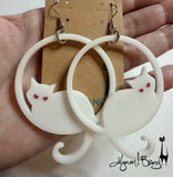 Large Hoop Cat Earrings - more colors