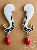 Octopus Tenticle Earrings with Blood Drop