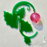 Holly Cocktail Garnish Clip - Pink
