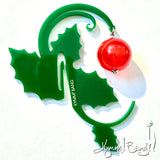 Holly Cocktail Garnish Clip - Red