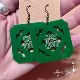 Minimalist Chinese Tile Earrings