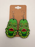 Creature from the Black Lagoon Wood Earrings