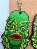Creature from the Black Lagoon Wood Earrings