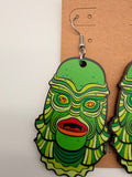 Creature from the Black Lagoon Wood Earrings
