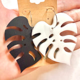 Large Monstera Earrings
