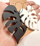 Large Monstera Earrings