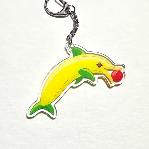 Banana Dolphin Acrylic Keychain