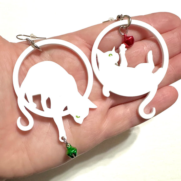 Holiday Kitty Mischief Earrings