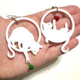 Holiday Kitty Mischief Earrings