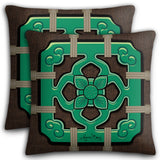 Chinese Tile Premium Stuffed Pillow