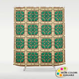 Chinese Tile Shower Curtain