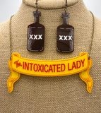 The Intoxicated Lady - Sideshow Banner Necklace and Earrings Set