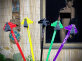 Set of 5 - Fez Dome Swizzle Sticks for Tiki Underground “Scooter Girl” Glasses