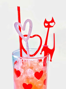 Valentine’s Cat Swizzle Sticks
