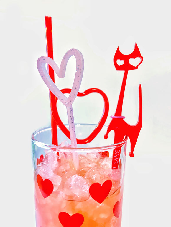Valentine’s Cat Swizzle Sticks