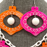 Shiny Brite Ornaments - Necklace / Earrings - Multi Color