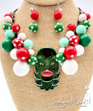 Holiday Bubble Creature Necklace and Earrings Set