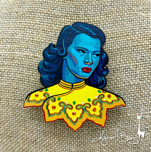 Turquoise Girl Brooch