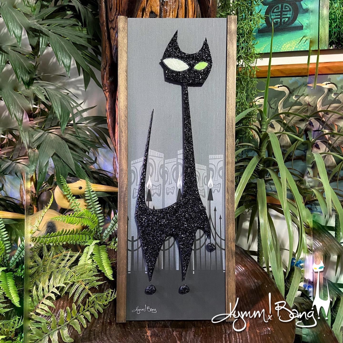 新素材新作 Atomic Bang Kymm! – Pair Art Gravel Yellow and Turquoise - Cats 絵画