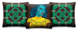 Turquoise Girl Premium Stuffed Pillow